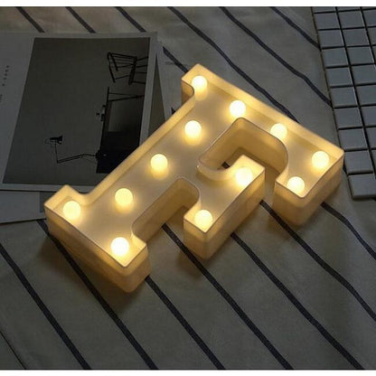 LED Letter Lights Sign 26 Letters Alphabet Light Up Letters Sign for Night Light Wedding Birthday Party Battery Powered - Lasercutwraps Shop