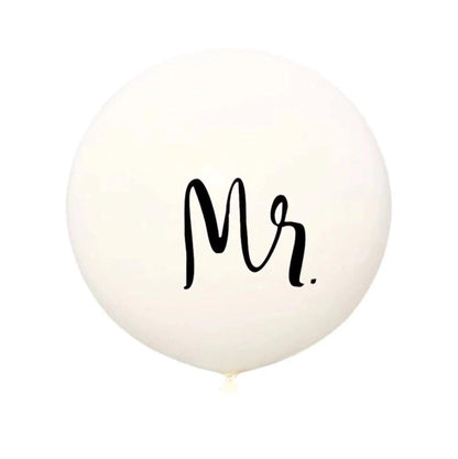 36 Inch Giant Wedding Balloons Mr. & Mrs. White Balloons for Wedding - Lasercutwraps Shop