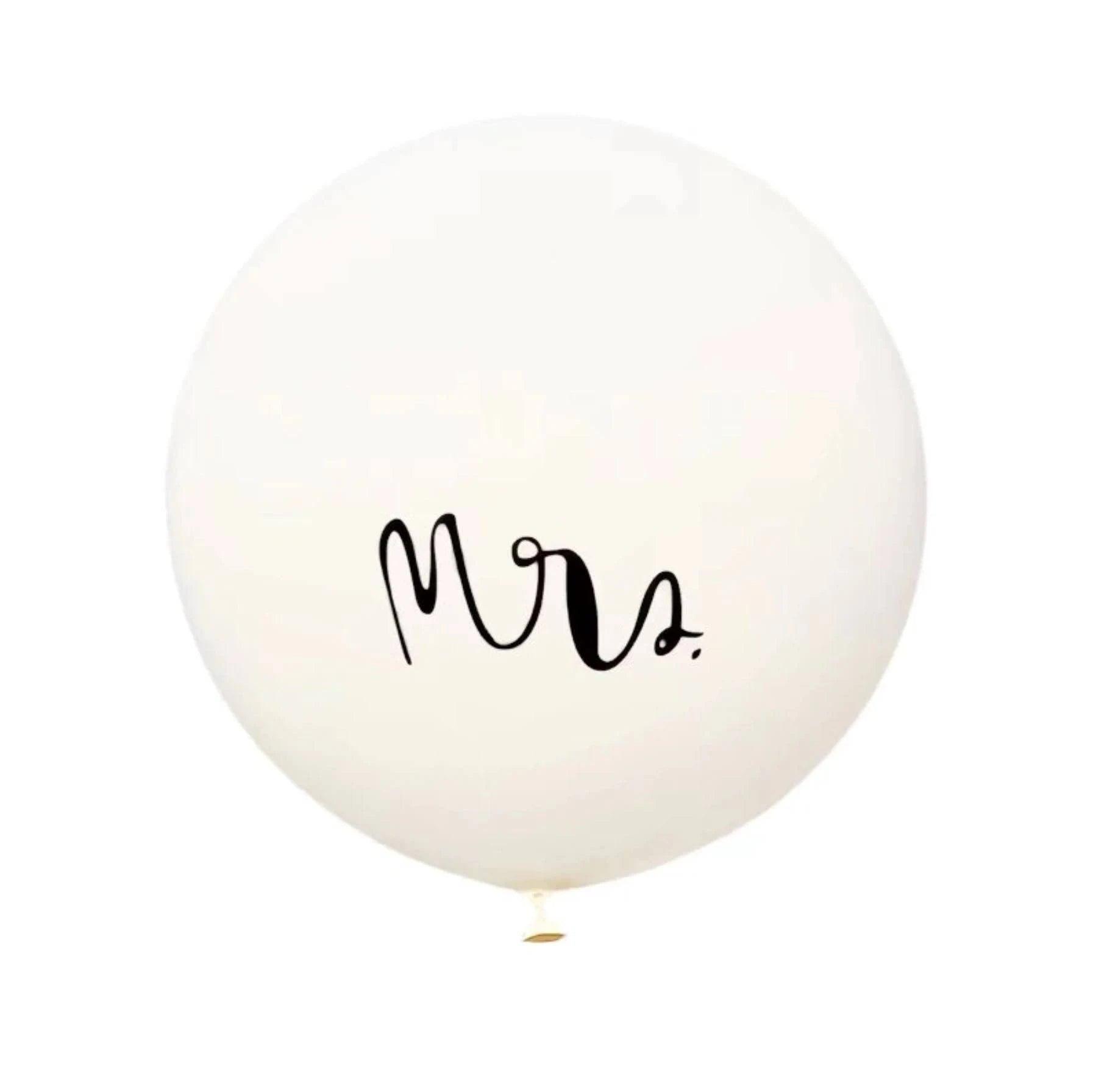 36 Inch Giant Wedding Balloons Mr. & Mrs. White Balloons for Wedding - Lasercutwraps Shop