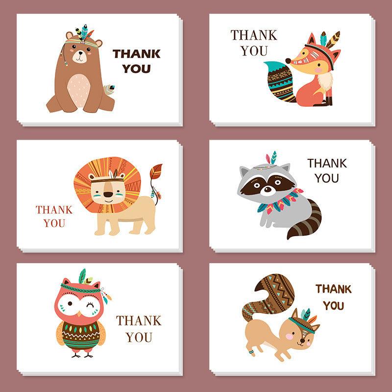 Thank You Cards With Envelopes 48 Bulk - Cartoon Baby Shower Thank You Cards 6 Design 4 X 6 Inch Thank U Note Blank Inside - Lasercutwraps Shop