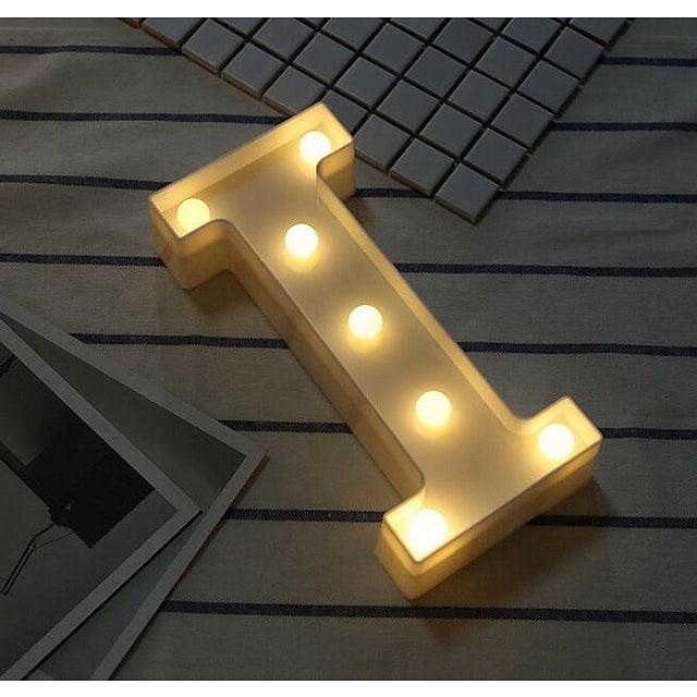 LED Letter Lights Sign 26 Letters Alphabet Light Up Letters Sign for Night Light Wedding Birthday Party Battery Powered - Lasercutwraps Shop