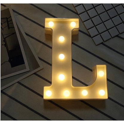 LED Letter Lights Sign 26 Letters Alphabet Light Up Letters Sign for Night Light Wedding Birthday Party Battery Powered - Lasercutwraps Shop