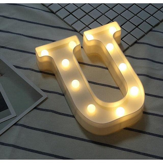 LED Letter Lights Sign 26 Letters Alphabet Light Up Letters Sign for Night Light Wedding Birthday Party Battery Powered - Lasercutwraps Shop