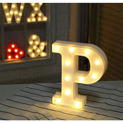 LED Letter Lights Sign 26 Letters Alphabet Light Up Letters Sign for Night Light Wedding Birthday Party Battery Powered - Lasercutwraps Shop